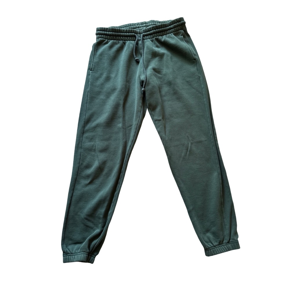 Tna CozyAF Fleece Joggers Dark‎ Green Sweatpants Womens Size Medium
